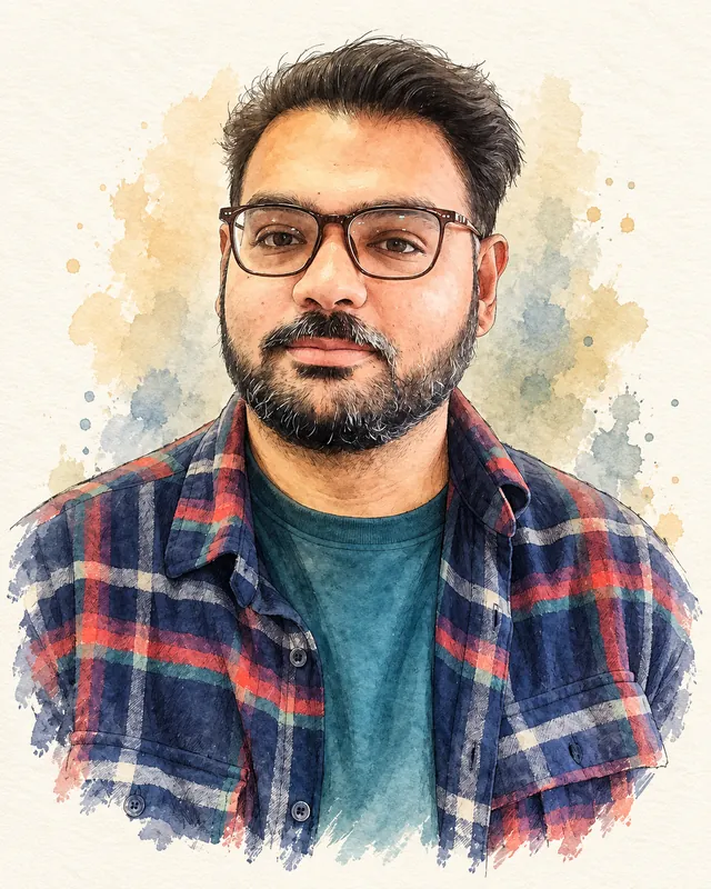 Watercolour portrait of Cliff Bhatt